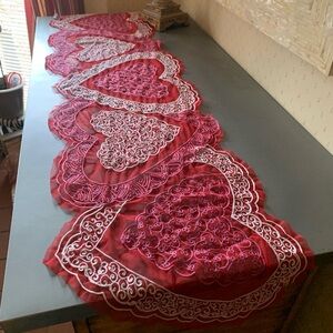 Cupcakes and Cashmere VALENTINE scarf for table or wear it as a neck scarf.